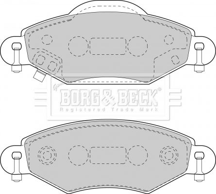 BORG & BECK Piduriklotsi komplekt,ketaspidur BBP1808